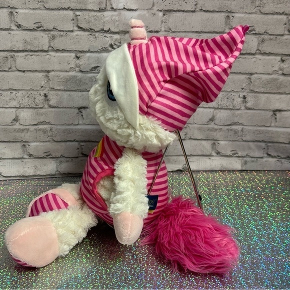Unicorn Sleepy Caps Plush Fyala Stuffed Unicorn Plush Pink & White Rainbow - Picture 3 of 11
